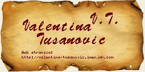 Valentina Tušanović vizit kartica